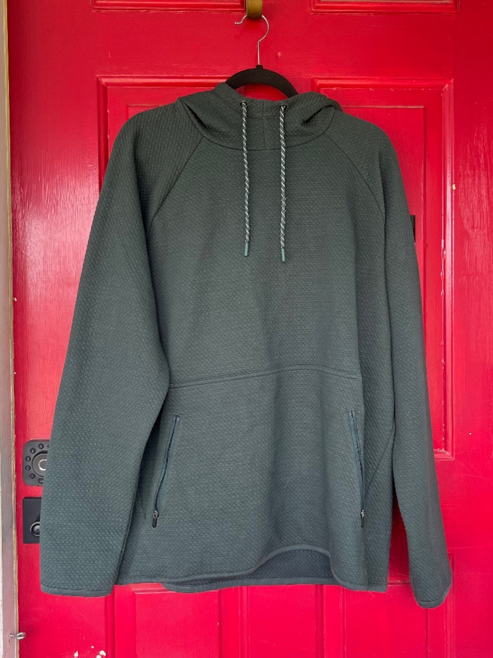 FLX Men's XL Textured Fleece Hoodie Green Pullover RN 73277